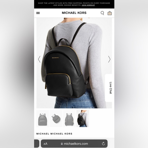 MICHAEL MICHAEL KORS: Erin Pebbled Leather Backpack / Medium - Picture 11 of 12